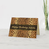 Leopard Animal Print gepersonaliseerd Kaart (Voorkant)