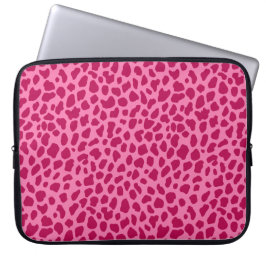 Leopard Animal Print Girly Glam y2k Esthetisch Roz Laptop Sleeve
