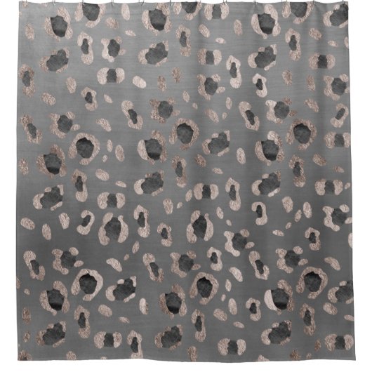 Leopard Animal Print Glam #6 Douchegordijn (Voorkant)