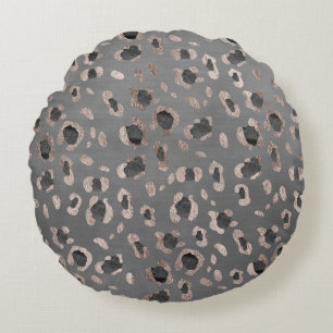 Leopard Animal Print Glam #6 Rond Kussen