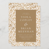 Leopard Animal Print Glam Classic Wedding Kaart (Voorkant / Achterkant)