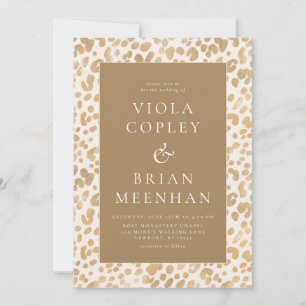 Leopard Animal Print Glam Classic Wedding Kaart