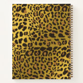 Leopard Animal Print Gold Foil Glitter-schijven Notitieboek (Achterkant)