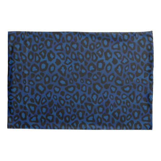 Leopard Animal Print in Blue Kussensloop (Achterkant)