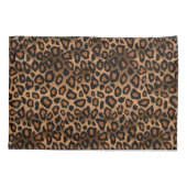Leopard Animal Print in Brown Kussensloop (Achterkant)