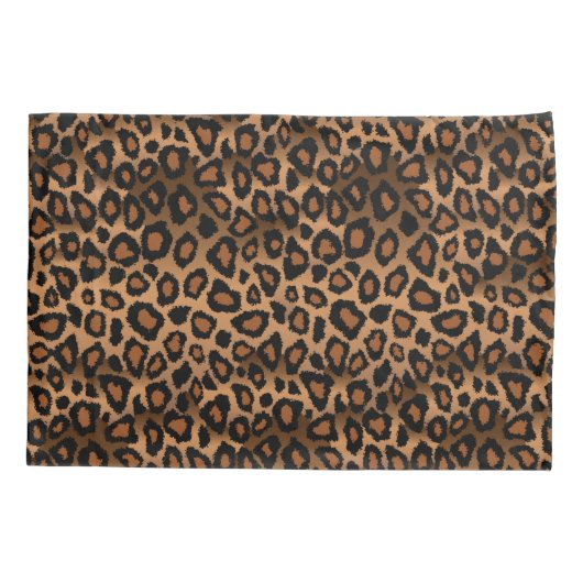 Leopard Animal Print in Brown Kussensloop (Achterkant)