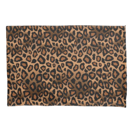 Leopard Animal Print in Brown Kussensloop (Voorkant)