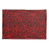 Leopard Animal Print in het rood Kussensloop (Achterkant)