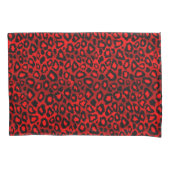 Leopard Animal Print in het rood Kussensloop (Voorkant)
