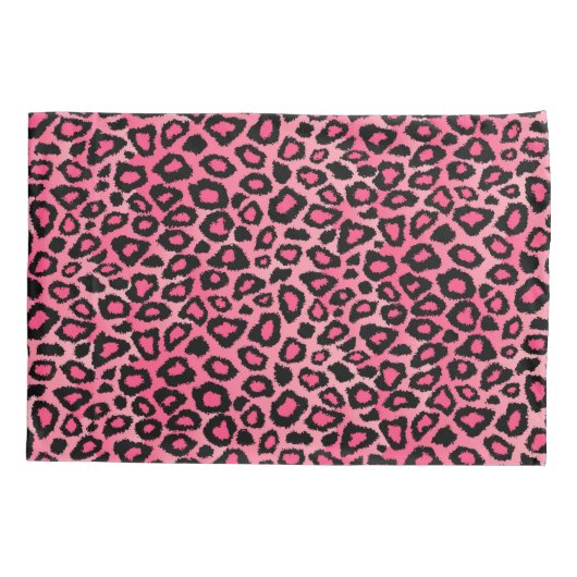 Leopard Animal Print in roze Kussensloop (Achterkant)