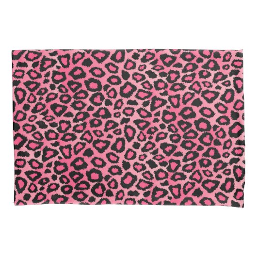 Leopard Animal Print in roze Kussensloop (Voorkant)