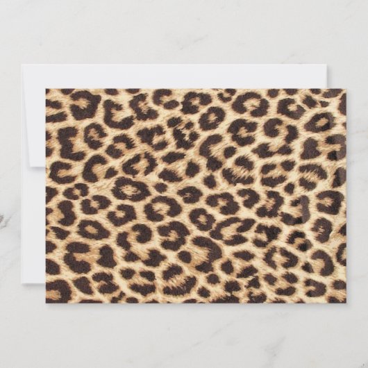 Leopard/Animal Print Invitation Kaart (Voorkant)