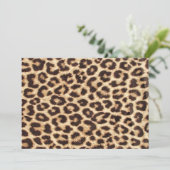 Leopard/Animal Print Invitation Kaart (Staand voorkant)
