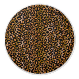 Leopard Animal Print Keramische Knop