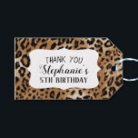 Leopard Animal Print Kids Birthday Party Cadeaulabel<br><div class="desc">Leopard-labels met cadeautjes voor kinderen op verjaardagsfeestjes.</div>
