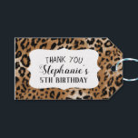 Leopard Animal Print Kids Birthday Party Cadeaulabel<br><div class="desc">Leopard-labels met cadeautjes voor kinderen op verjaardagsfeestjes.</div>
