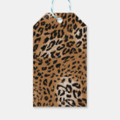 Leopard Animal Print Kids Birthday Party Cadeaulabel (Achterkant)