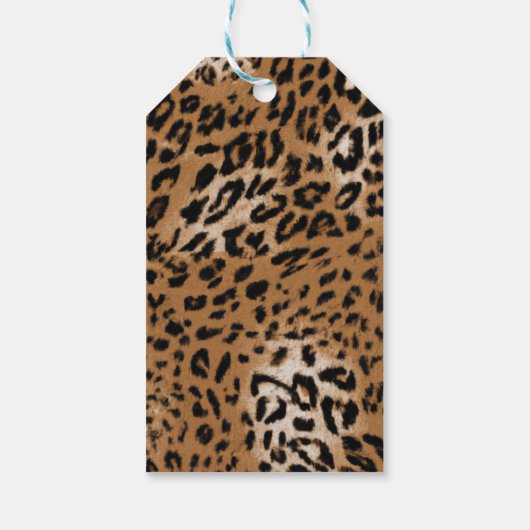 Leopard Animal Print Kids Birthday Party Cadeaulabel (Achterkant)