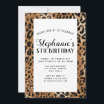 Leopard Animal Print Kids Birthday Party Kaart<br><div class="desc">Uitnodigingen op feestdagen van Leopard-kinderen voor het drukken van dieren.</div>