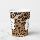 Leopard Animal Print Kids Birthday Party Papieren Bekers (Links)