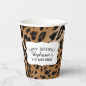 Leopard Animal Print Kids Birthday Party Papieren Bekers (Voorkant)