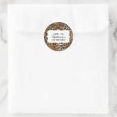 Leopard Animal Print Kids Birthday Party Ronde Sticker (Tas)