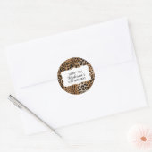 Leopard Animal Print Kids Birthday Party Ronde Sticker (Envelop)