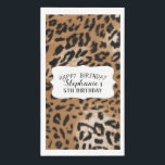 Leopard Animal Print Kids Birthday Party Servet<br><div class="desc">Leopard-dierlijk drukwerk kinderen verjaardagsfeest gasthanddoeken.</div>
