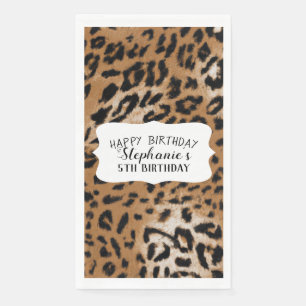 Leopard Animal Print Kids Birthday Party Servet