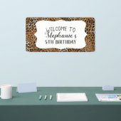 Leopard Animal Print Kids Birthday Party Spandoek (Beurs)