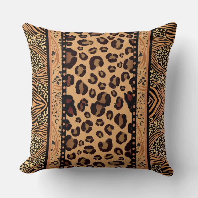 Leopard Animal Print Kussen (Voorkant)