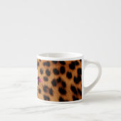 Leopard Animal Print Monogram Espresso Kop (Rechts)
