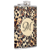 Leopard Animal Print Monogram Kolf Heupfles (Rechts)
