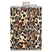 Leopard Animal Print Monogram Kolf Heupfles (Achterkant)