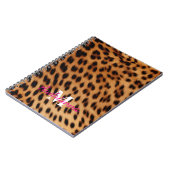 Leopard Animal Print Monogram Notitieboek (Linkerzijde)