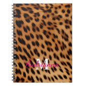 Leopard Animal Print Monogram Notitieboek (Voorkant)