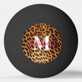 Leopard Animal Print Monogram Pingpongbal (Voorkant)