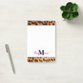 Leopard Animal Print Monogram Post-it® Notes (Kantoor)