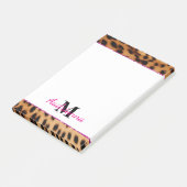 Leopard Animal Print Monogram Post-it® Notes (Schuin)