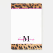 Leopard Animal Print Monogram Post-it® Notes (Voorkant)