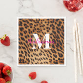 Leopard Animal Print Monogram Servet (Insitu)