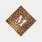 Leopard Animal Print Monogram Servet (Hoek)