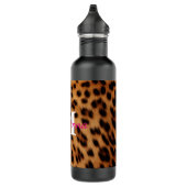 Leopard Animal Print Monogram Waterfles (Rechts)