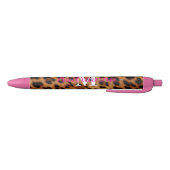 Leopard Animal Print Monogram Zwarte Inkt Pen (Bodem)