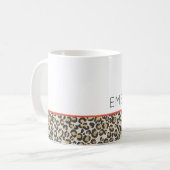 Leopard Animal Print Neutrale Chic NAAM Koffiemok (Voorkant links)