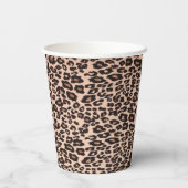 Leopard Animal Print Paper Cup Papieren Bekers (Achterkant)