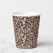 Leopard Animal Print Paper Cup Papieren Bekers (Voorkant)