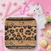 Leopard Animal Print Papieren Bordje (Feest)
