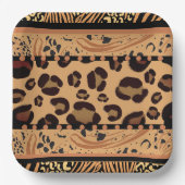 Leopard Animal Print Papieren Bordje (Voorkant)