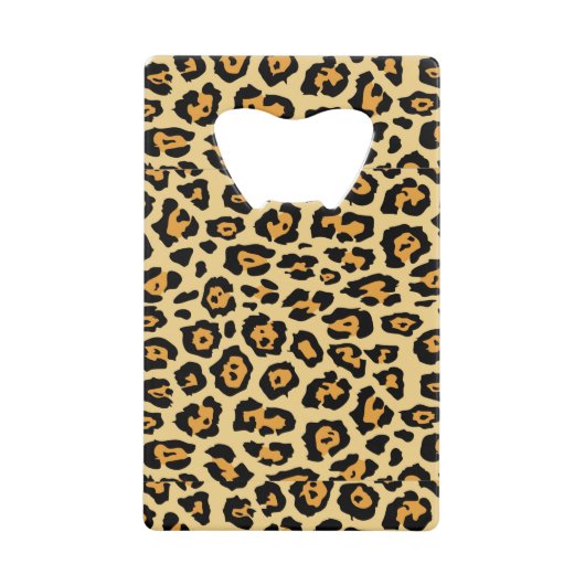 Leopard Animal Print Pattern-25560 Creditkaart Flessenopener (Voorkant)